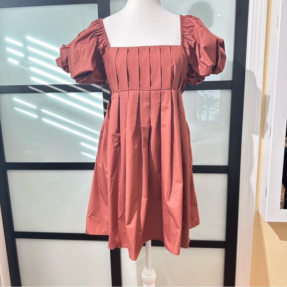 *New**Pleated Babydoll Dress size:S